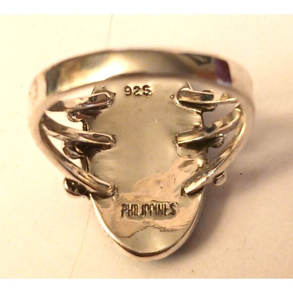 Turquoise Sterling Silver Ring Women's sz 9 (1566) - Picture 3 of 6